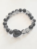 Black heart bracelet