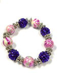 Purple bling chunky bracelet