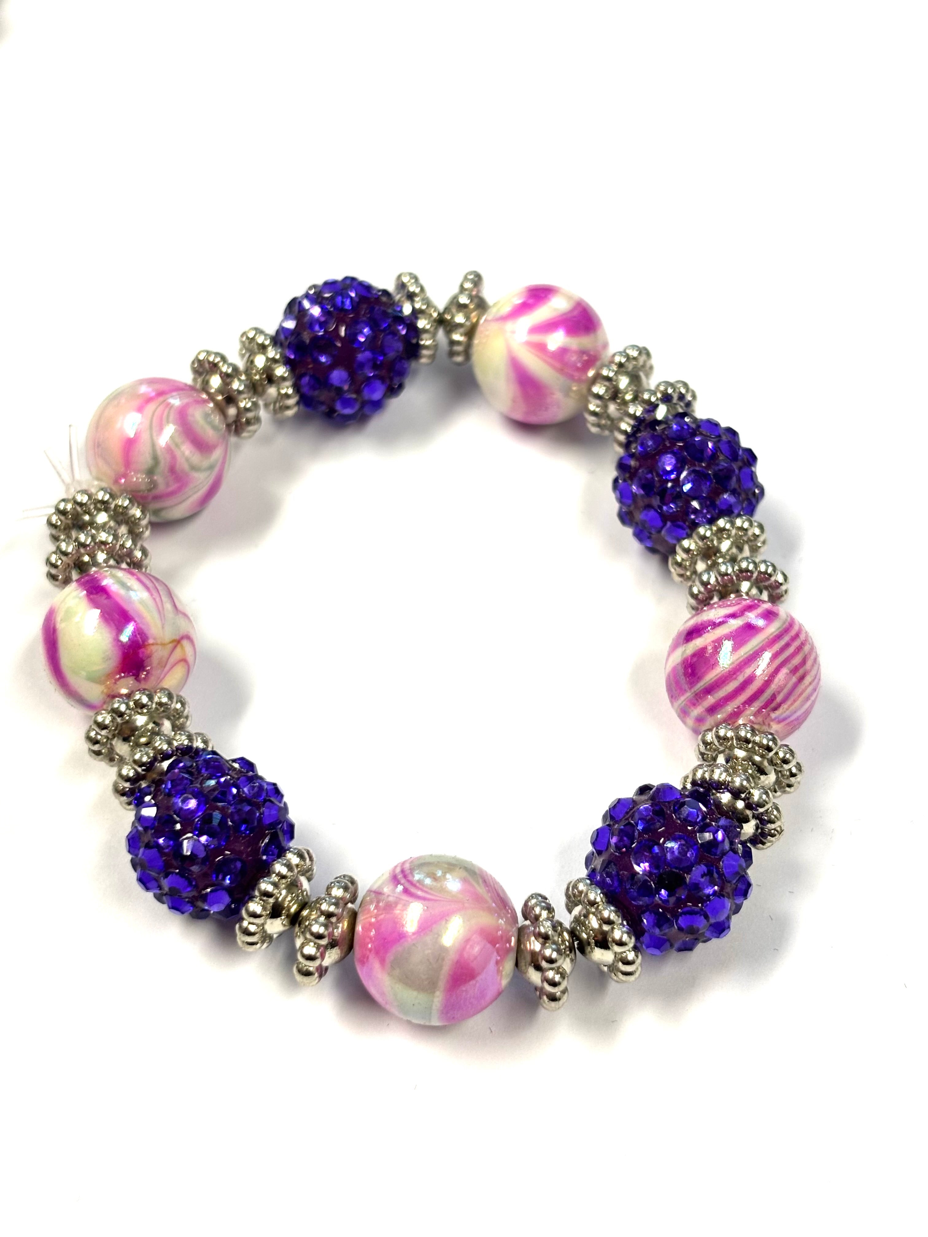 Purple bling chunky bracelet