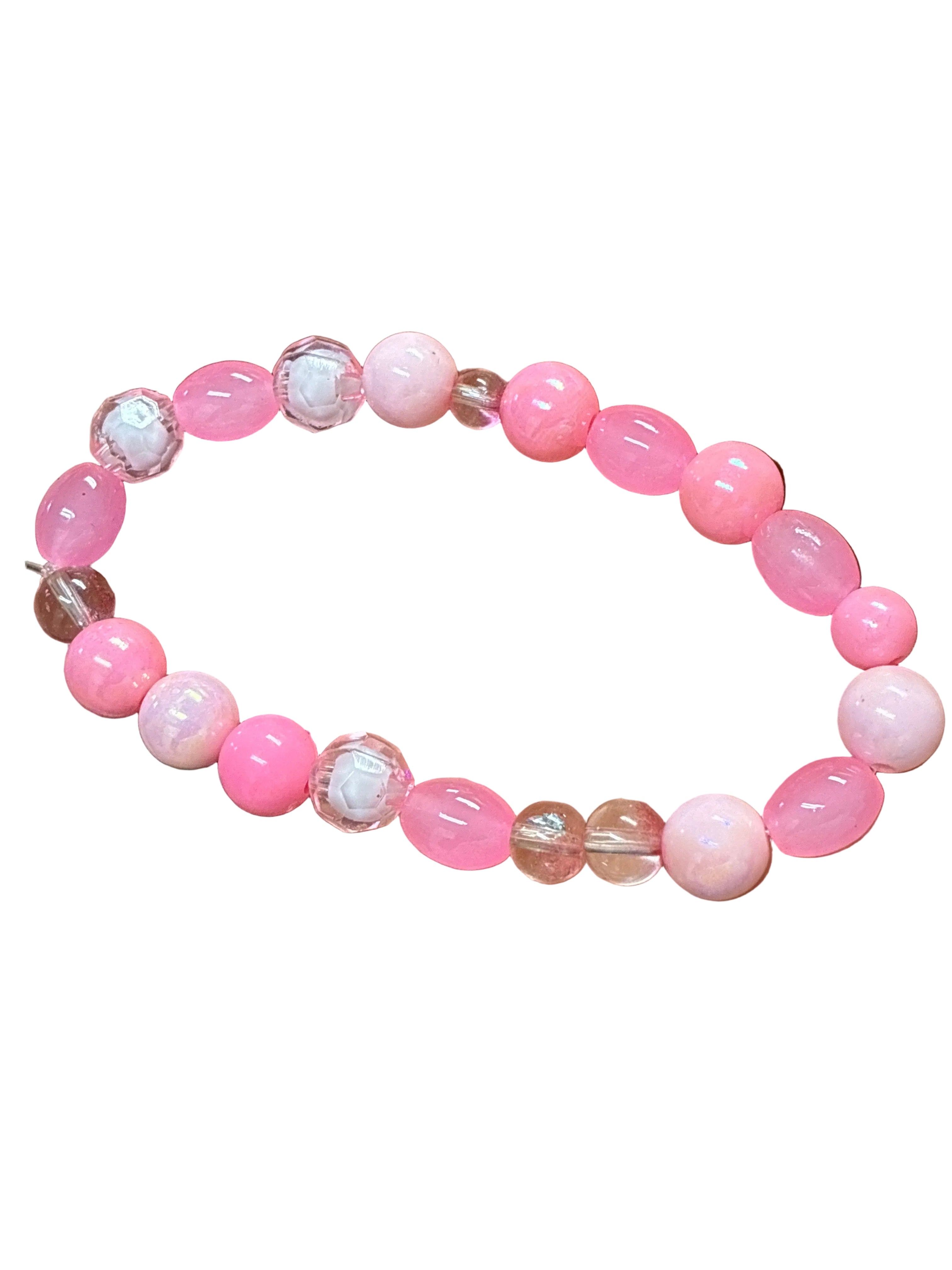 Pink multi bead bracelet