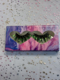 Green butterfly lashes