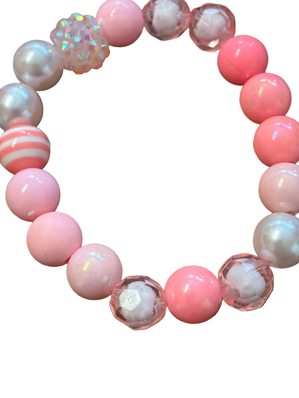 Handmade pink and pearl bracelet