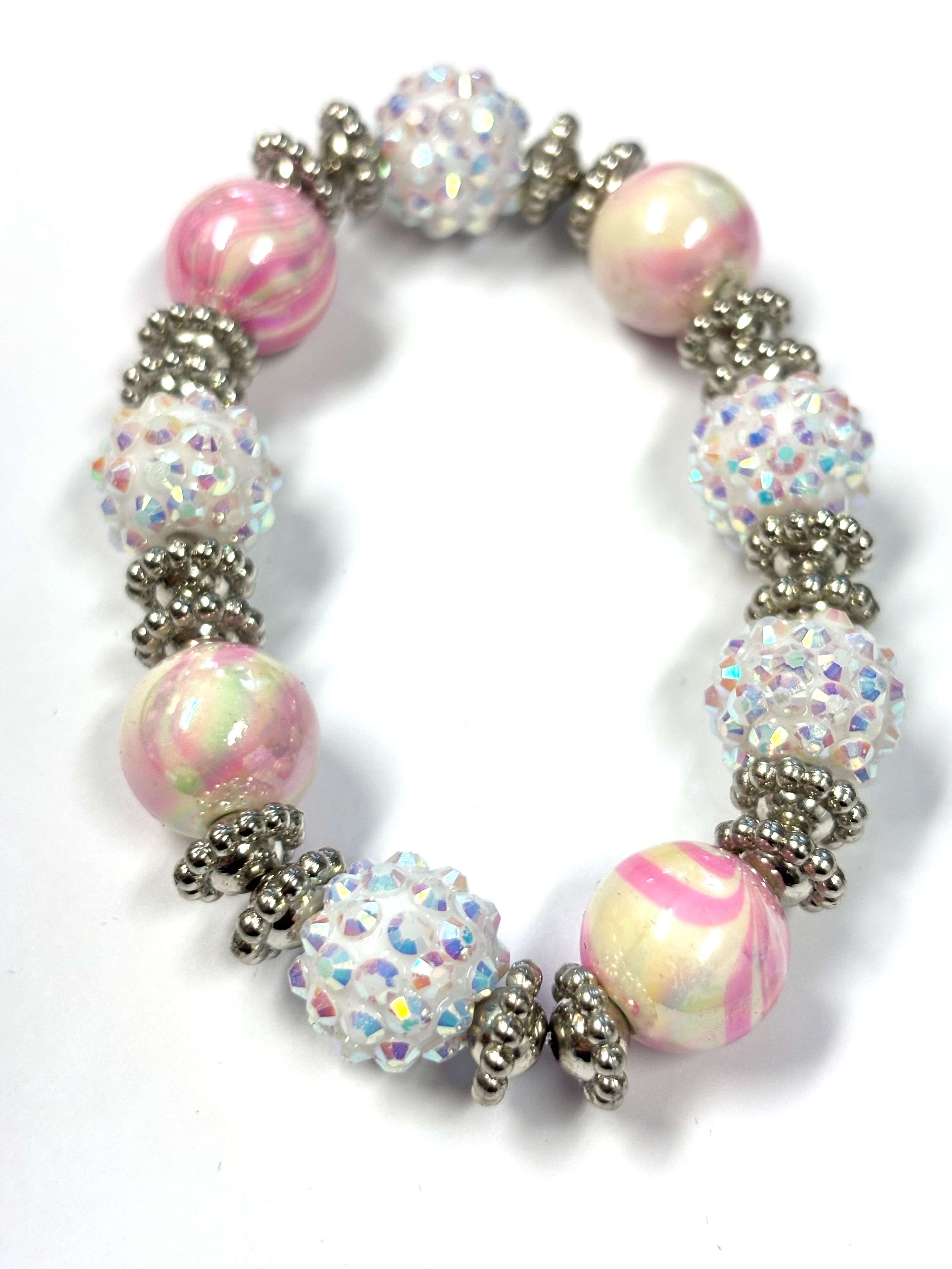 Pink bling chunky bracelet