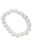 White handmade bead bracelet