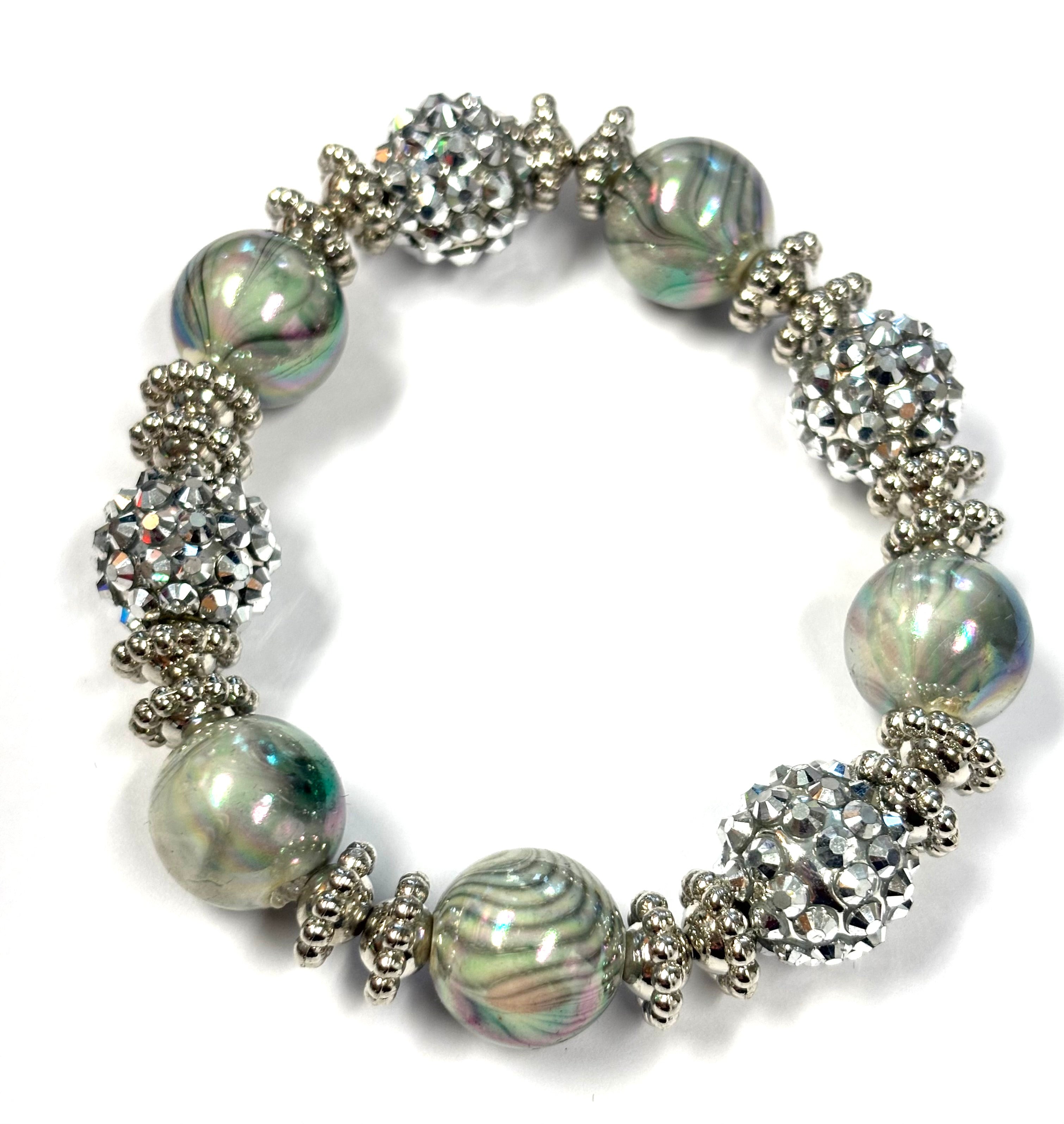 Gray bling chunky bracelet